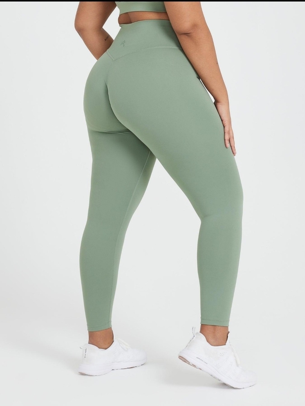 Alphalete Amplify Seamless Leggings Sage Green High Waist Size Large